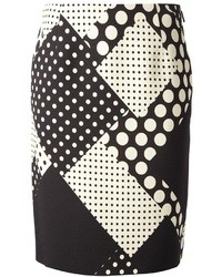 Черно-белая юбка-карандаш в горошек от Ungaro