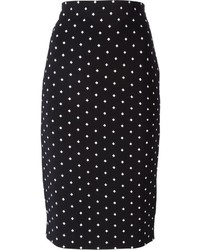Черно-белая юбка-карандаш с принтом от Givenchy