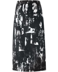 Черно-белая юбка-карандаш с принтом от McQ by Alexander McQueen