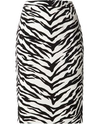 Черно-белая юбка-карандаш с принтом от Moschino Cheap & Chic