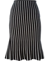 Черно-белая юбка-миди в вертикальную полоску от J.W.Anderson