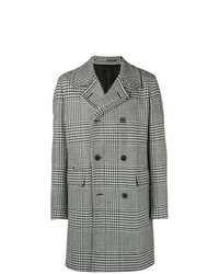 Черно-белое длинное пальто с узором "гусиные лапки" от Givenchy