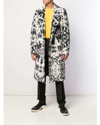 Черно-белое длинное пальто от Sss World Corp