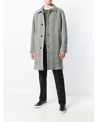 Черно-белое длинное пальто от Paltò