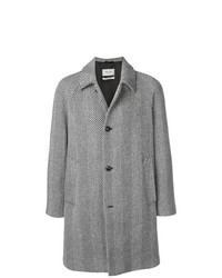 Черно-белое длинное пальто от Paltò
