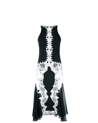 Черно-белое кружевное платье-миди от JONATHAN SIMKHAI