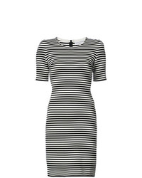 Черно-белое облегающее платье в горизонтальную полоску от Sonia Rykiel