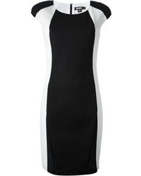 Черно-белое облегающее платье от DKNY