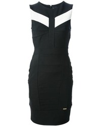 Черно-белое облегающее платье от Just Cavalli
