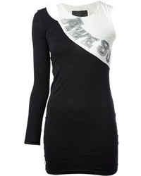 Черно-белое облегающее платье от Philipp Plein