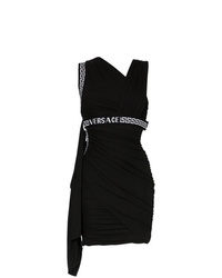 Черно-белое облегающее платье от Versace