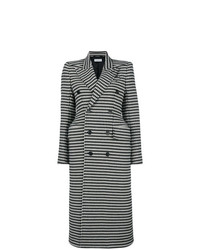 Женское черно-белое пальто в клетку от Balenciaga
