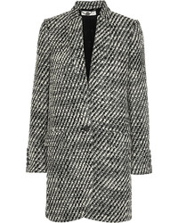 Женское черно-белое пальто с геометрическим рисунком от Stella McCartney