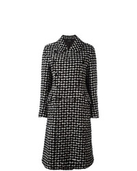 Женское черно-белое пальто с узором "гусиные лапки" от Comme Des Garçons Vintage