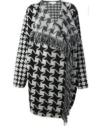 Женское черно-белое пальто с узором "гусиные лапки" от Stella McCartney