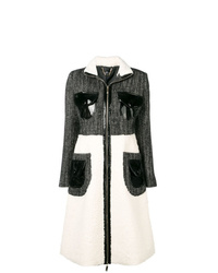 Женское черно-белое пальто от Elisabetta Franchi