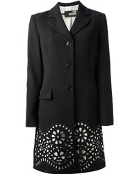 Женское черно-белое пальто от Love Moschino