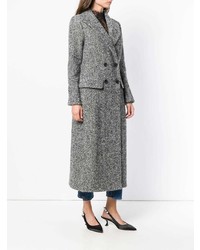 Женское черно-белое пальто от Ermanno Scervino