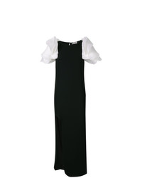 Черно-белое платье-макси от Lanvin