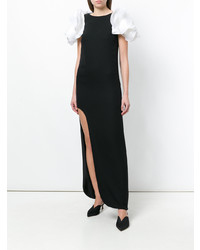 Черно-белое платье-макси от Lanvin