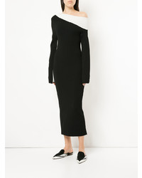 Черно-белое платье-миди от Haider Ackermann