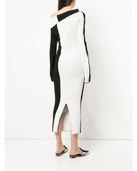 Черно-белое платье-миди от Haider Ackermann