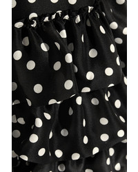 Черно-белое платье прямого кроя в горошек от Dolce & Gabbana