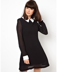 Черно-белое платье прямого кроя от Pop Boutique