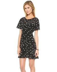 Черно-белое платье с плиссированной юбкой со звездами от Pam & Gela