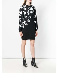 Черно-белое платье-свитер с принтом от McQ Alexander McQueen