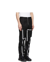 Черно-белые брюки карго от Spencer Badu