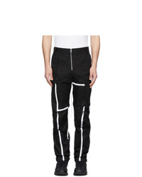 Черно-белые брюки карго от Spencer Badu