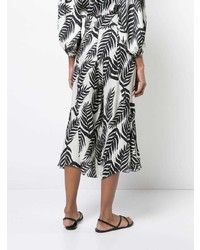 Черно-белые брюки-кюлоты с принтом от Patbo