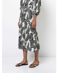 Черно-белые брюки-кюлоты с принтом от Patbo