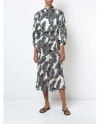 Черно-белые брюки-кюлоты с принтом от Patbo