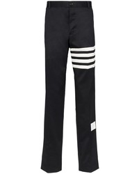 Черно-белые брюки чинос с принтом от Thom Browne