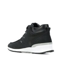 Мужские черно-белые высокие кеды от Tod's