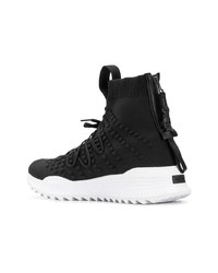 Мужские черно-белые высокие кеды от Puma