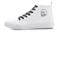 Женские черно-белые высокие кеды от Cheap Monday