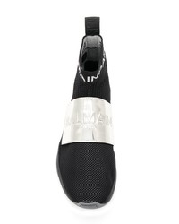 Мужские черно-белые высокие кеды от Balmain