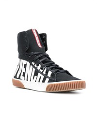 Женские черно-белые высокие кеды от Givenchy