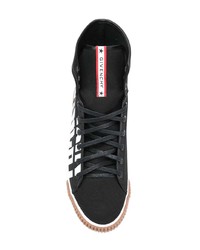 Женские черно-белые высокие кеды от Givenchy