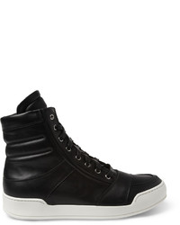 Мужские черно-белые высокие кеды от Balmain