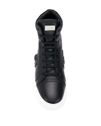 Мужские черно-белые высокие кеды от Philipp Plein