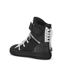 Мужские черно-белые высокие кеды от Swear