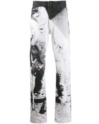 Мужские черно-белые джинсы с принтом от Calvin Klein Jeans Est. 1978