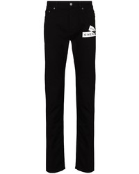 Мужские черно-белые джинсы с принтом от Givenchy