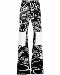 Мужские черно-белые джинсы с принтом от Off-White