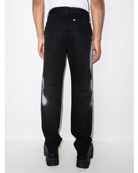 Мужские черно-белые джинсы с принтом от Givenchy