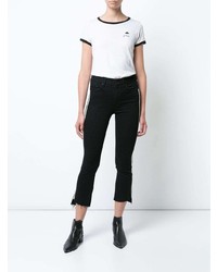 Женские черно-белые джинсы от Mother